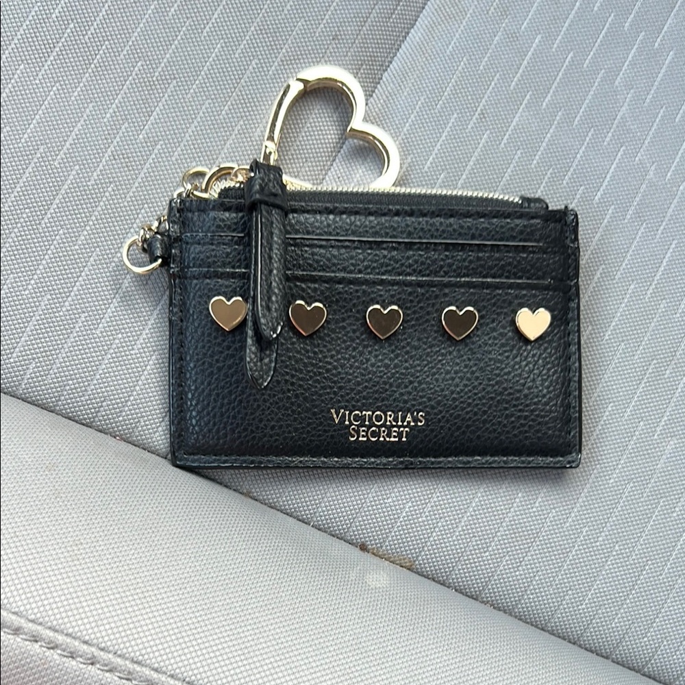 Victoria's Secret Black Card Holder with Gold Accents